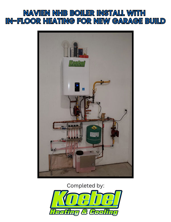 Navien NHB Boiler install with infloor Heating for New Garage Build